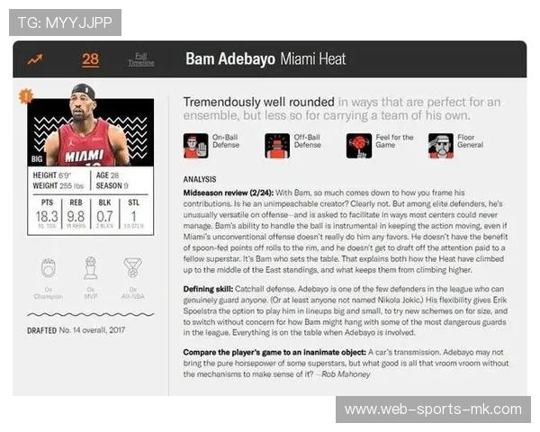 阿德巴约护框强硬，对手突破屡屡吃瘪，阿德巴约怎么样